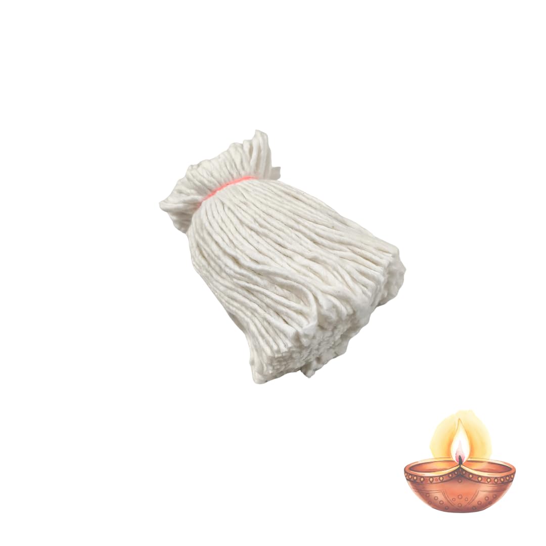 365 Cotton White Wicks for puja thiri (3 Bundles)