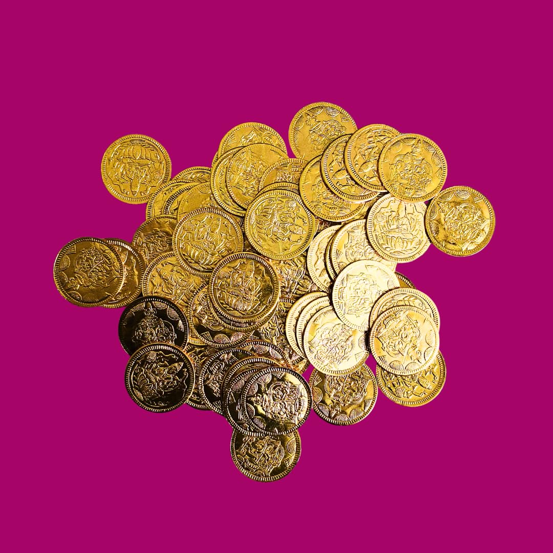 Lakshmi Kubera Coins | 27 Nos Gold Color Brass Coins
