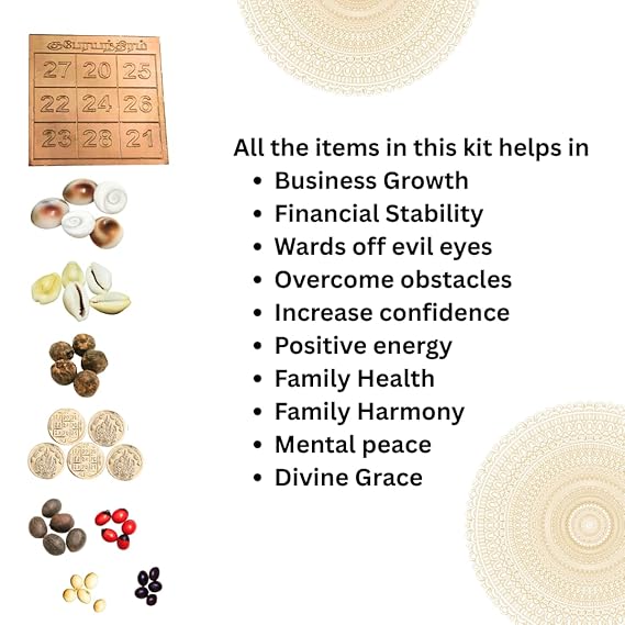 Lakshmi Kubera Pooja Set, 9 Items 9 Nos Combo