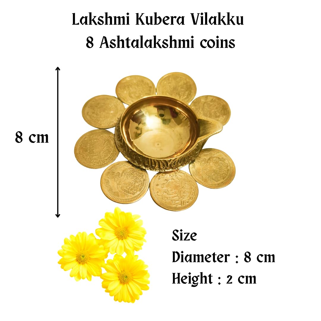 Kuber vilakku with 8 Coins