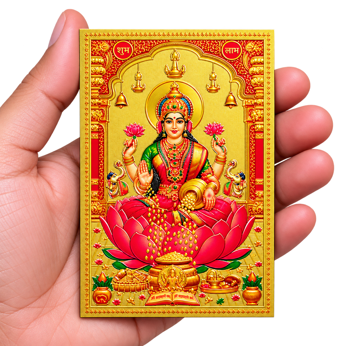 Lakshmi Fridge Maget  Gold(Pack of 10)