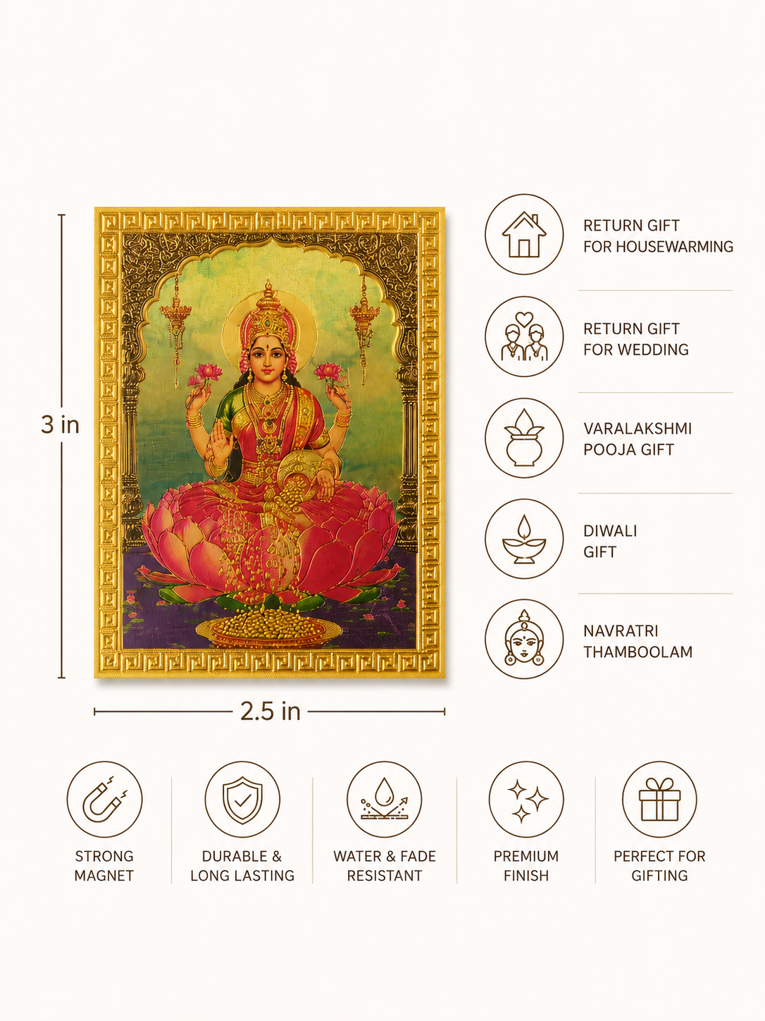 Lakshmi Fridge Maget (Pack of 1)