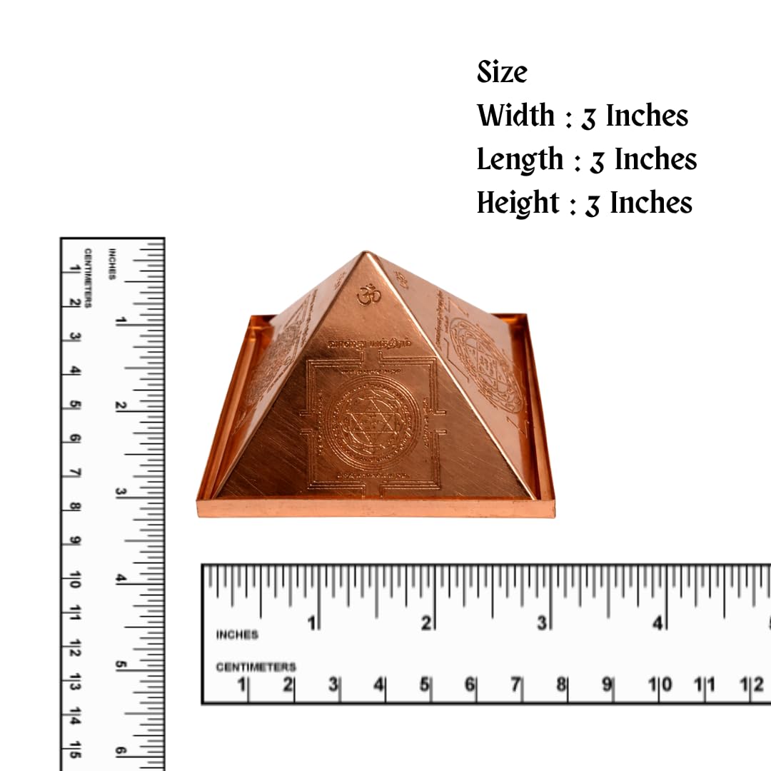 Copper Vastu Pyramid Hollow 3 Inch
