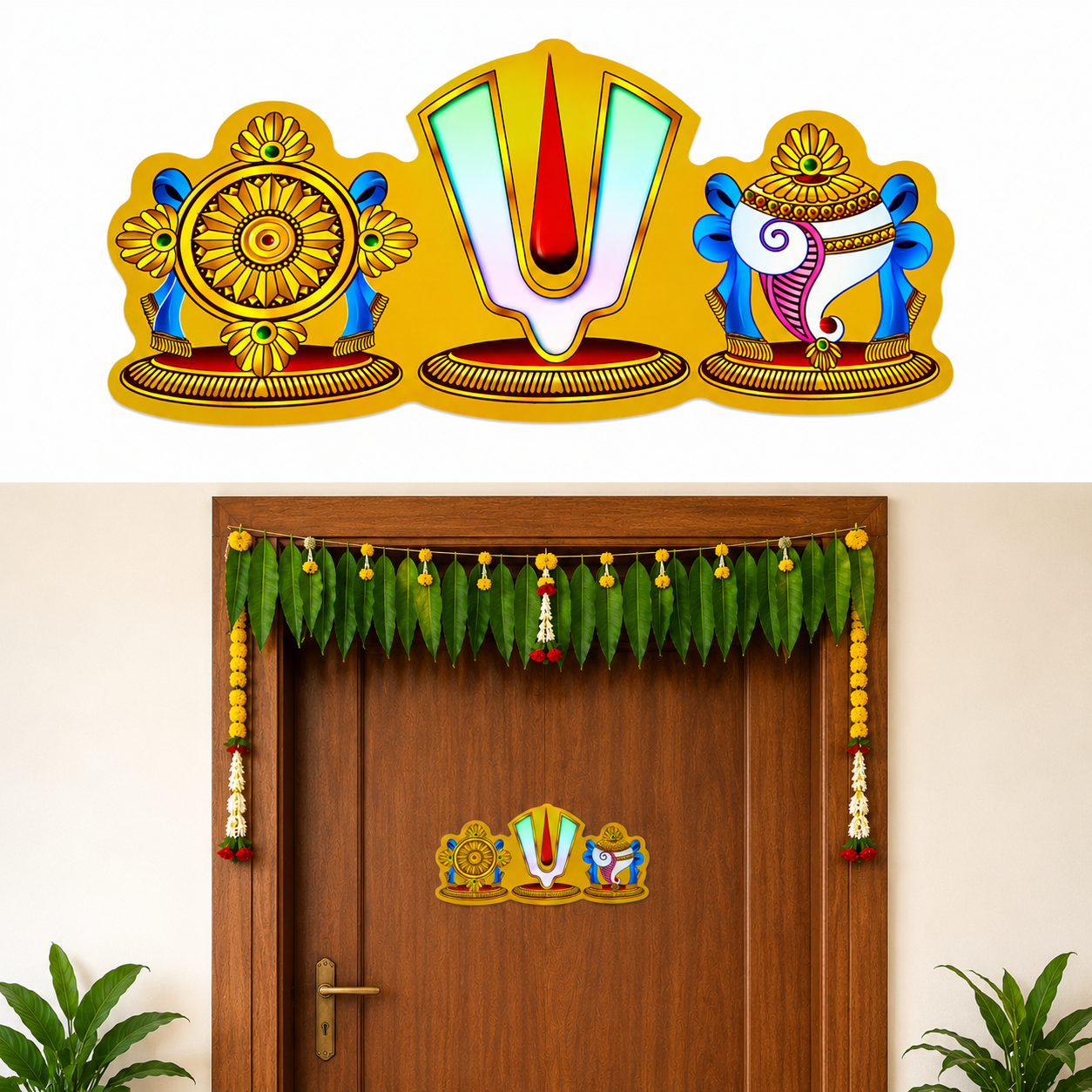 Sangu Chakra Namam Sticker Style 1