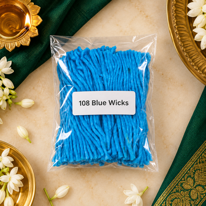 Cotton Wicks Blue (108 Pieces)