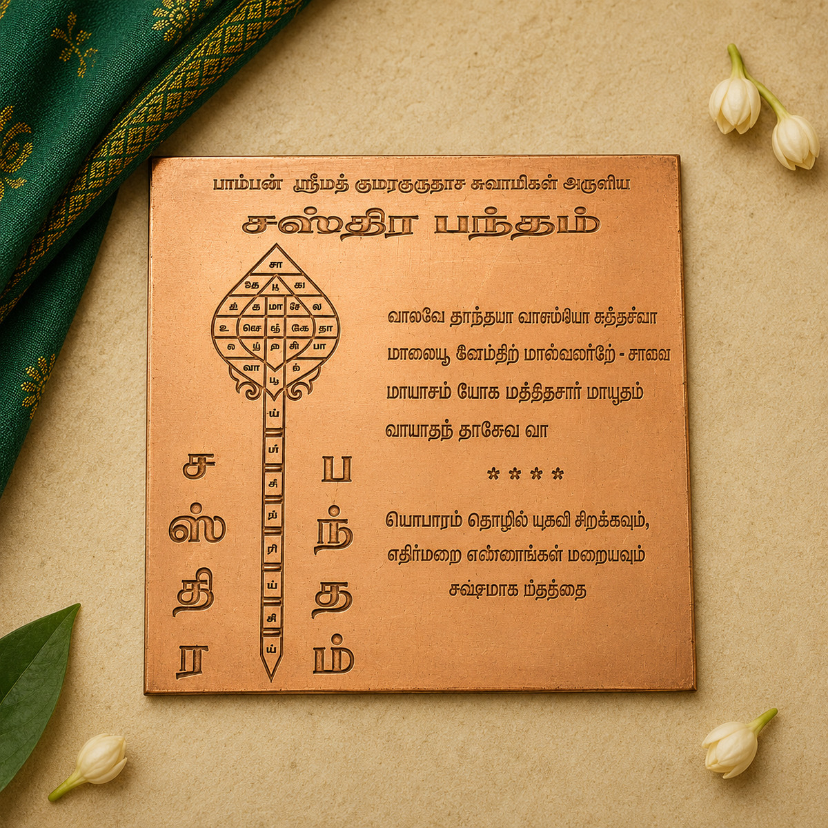 Sastra Bandham Copper Yantra 3 inch
