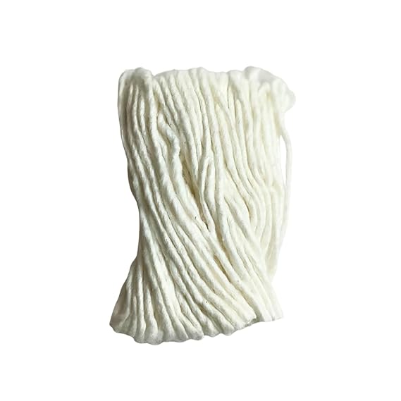 White Cotton Wicks for Diya Lamp – 108 Pieces