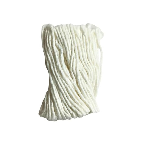 White Cotton Wicks for Diya Lamp – 108 Pieces