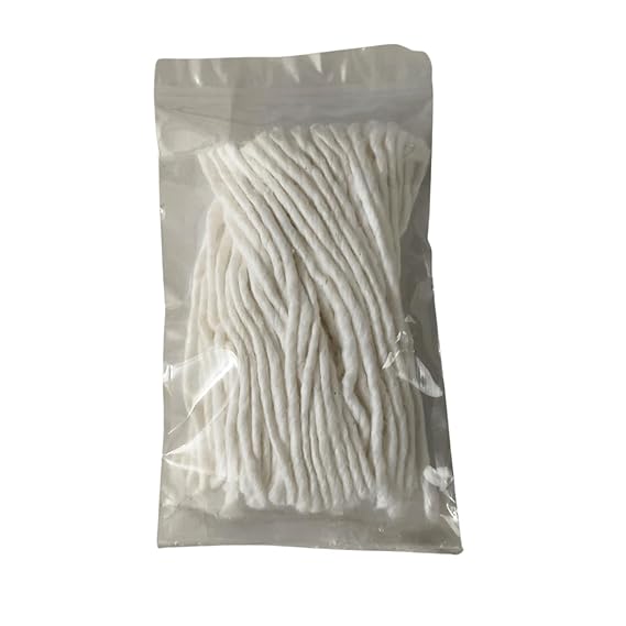 White Cotton Wicks for Diya Lamp – 108 Pieces