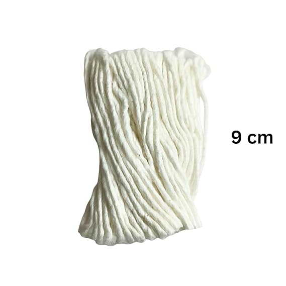 White Cotton Wicks for Diya Lamp – 108 Pieces